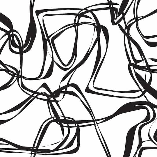 RoomMates Black Ribbon Trail Peel & Stick Wallpaper